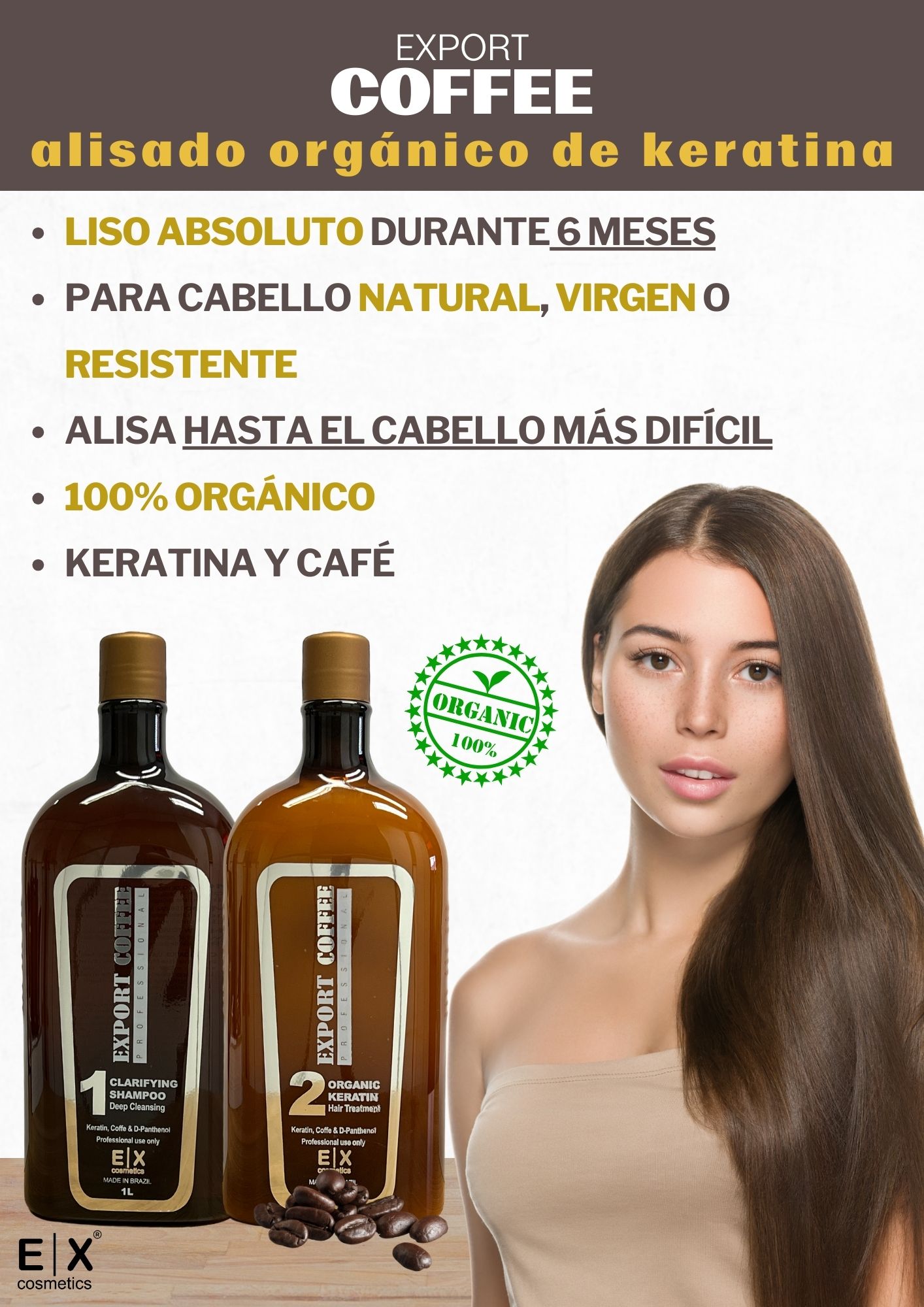Export COFFEE - Alisado Orgánico de Keratina